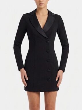 Charlotte Russe Black Tuxedo Blazer Mini Dress